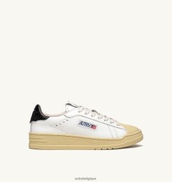 baskets basses bob lutz en cuir blanc et noir Hommes belgique Autry N0XLH090