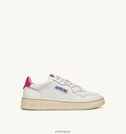 baskets basses medalist en cuir blanc et ton bulle femmes belgique Autry N0XLH0161