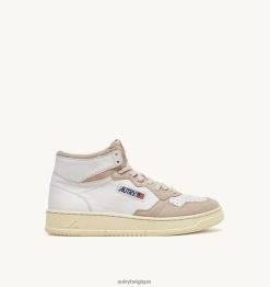 baskets medalist mid en cuir et suède blanc femmes belgique Autry N0XLH0232