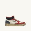 baskets super vintage medalist mid en cuir blanc rouge bleu Hommes belgique Autry N0XLH033