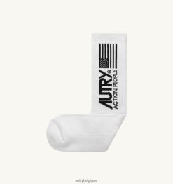 chaussettes logo liberty blanches femmes belgique Autry N0XLH0152