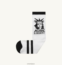 chaussettes logo liberty noires femmes belgique Autry N0XLH0151
