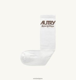 chaussettes logo supervintage blanches Hommes belgique Autry N0XLH0154