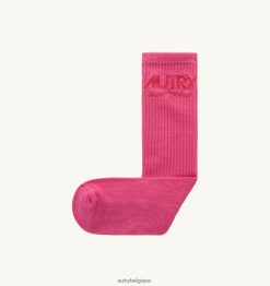 chaussettes logo supervintage roses femmes belgique Autry N0XLH0153