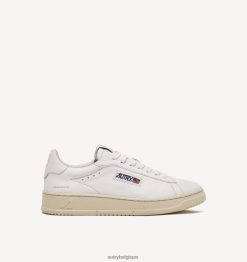 dallas baskets basses en cuir de chèvre souple blanc Hommes belgique Autry N0XLH073