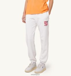pantalon logo iconique blanc femmes belgique Autry N0XLH0305
