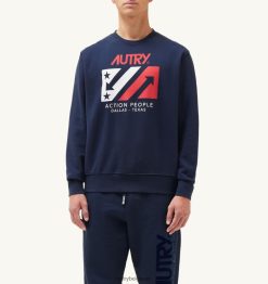 sweat col rond iconique bleu Hommes belgique Autry N0XLH0114