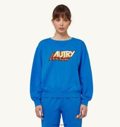 sweat col rond logo aerobic bluette femmes belgique Autry N0XLH0277