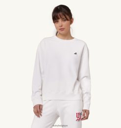 sweat col rond logo iconique blanc femmes belgique Autry N0XLH0284