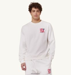 sweat col rond logo iconique blanc Hommes belgique Autry N0XLH091