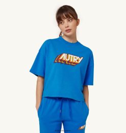 t-shirt aerobic logo bluette femmes belgique Autry N0XLH0292