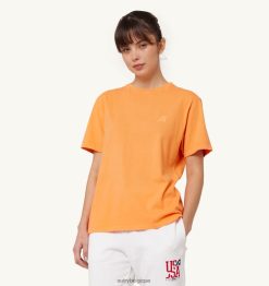t-shirt col rond supervintage orange femmes belgique Autry N0XLH0275